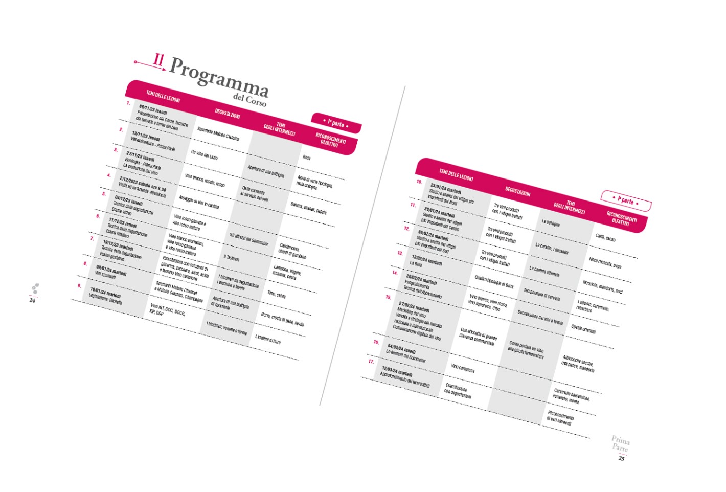 Brochure con programma e calendario del Corso Brochure con programma e calendario del Corso