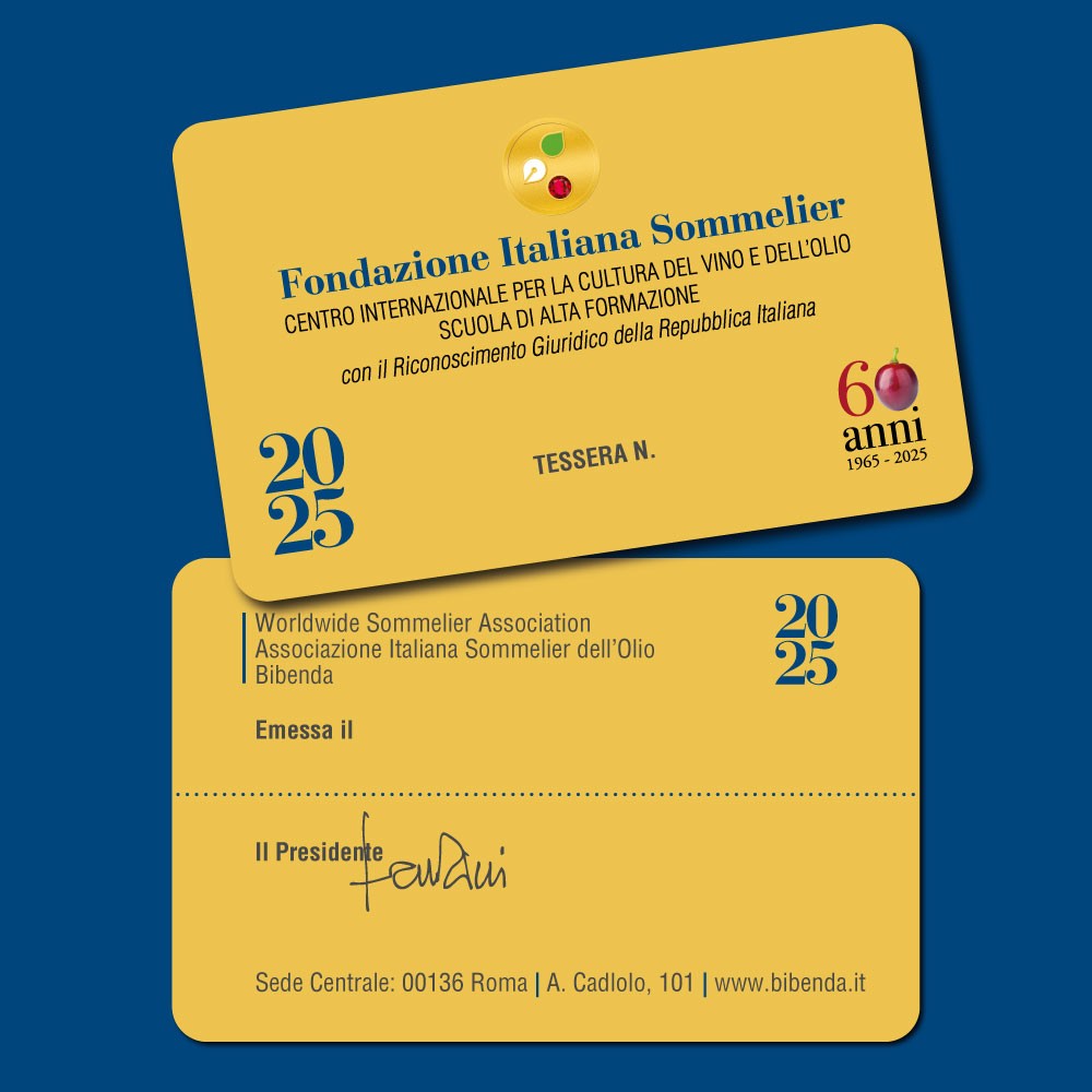 Tessera 2025 di Fondazione Italiana Sommelier Tessera 2025 di Fondazione Italiana Sommelier