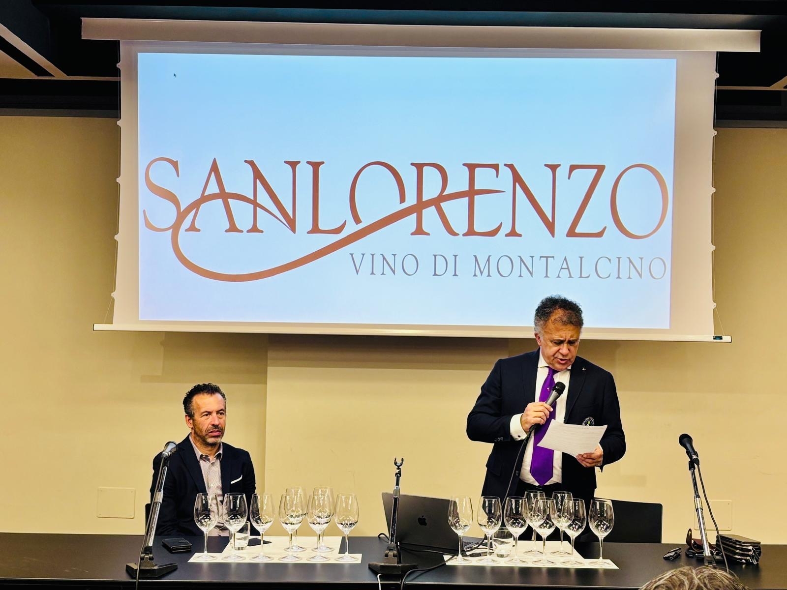 In docenza Luciano Ciolfi dell'azienda Sanlorenzo e Massimo Billetto docente della Fondazione Italiana Sommelier In docenza Luciano Ciolfi dell'azienda Sanlorenzo e Massimo Billetto docente della Fondazione Italiana Sommelier
