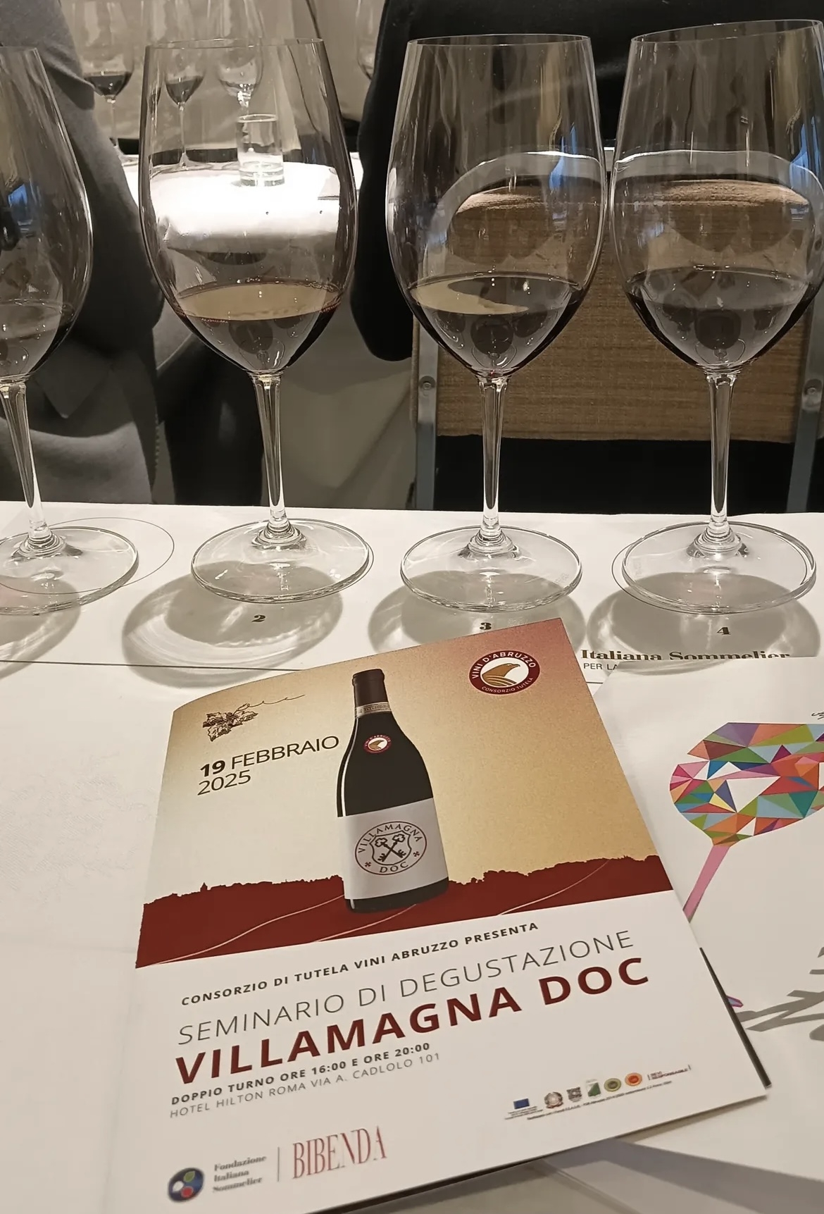 La postazione dei partecipanti alla degustazione La postazione dei partecipanti alla degustazione