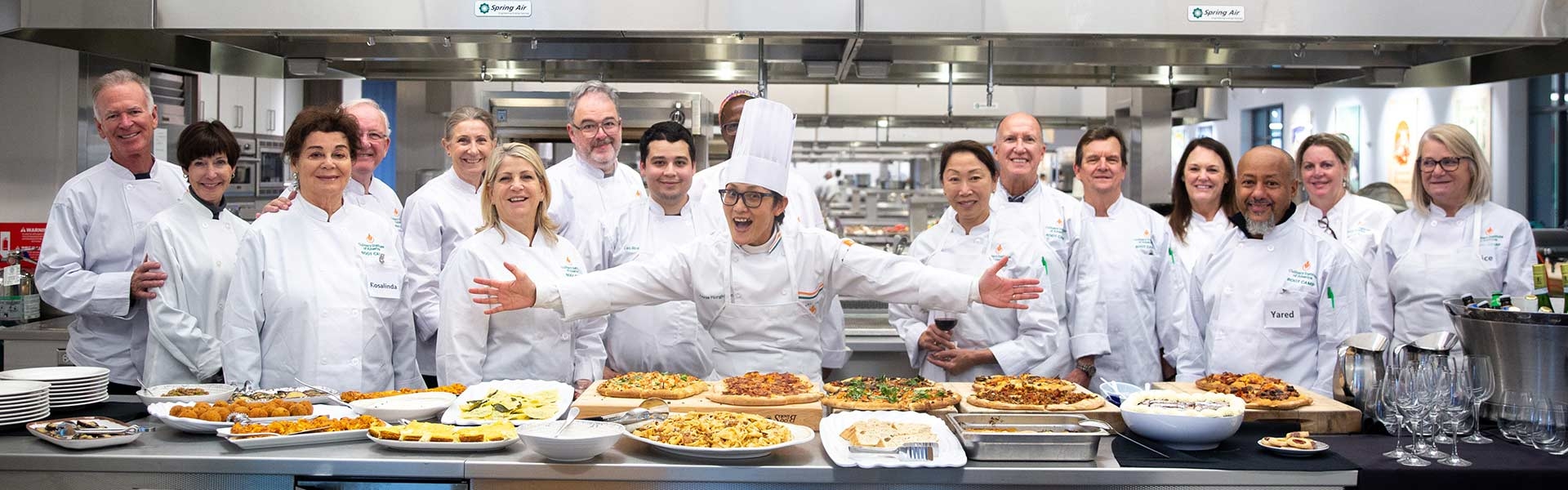 Gli chef della Culinary Institute of America durante la prima Masterclass Gli chef della Culinary Institute of America durante la prima Masterclass